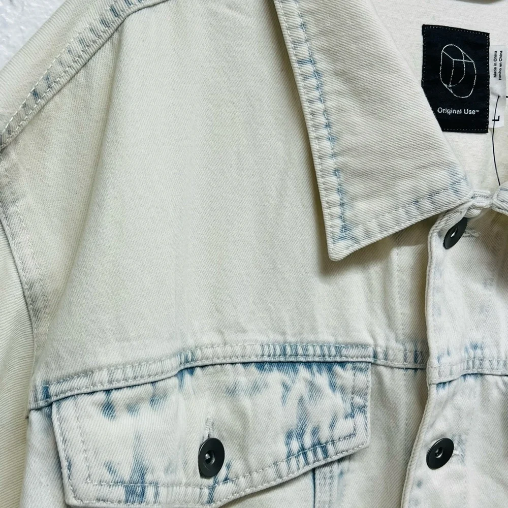 Men’s Vintage White Wash Jean Jacket